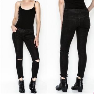 Free People Black Ankle Jeans